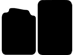 Sport Touring Cutpile Floor Mats with Black C5 Crossflags Logo; Black (97-04 Corvette C5)