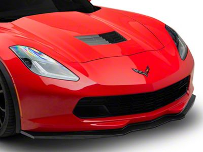 Stage 2 Central Front Splitter; Carbon Flash Metallic (14-19 Corvette C7)