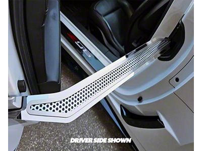 Stainless Door Prop with Perforated Insert; Passenger Side (14-19 Corvette C7)