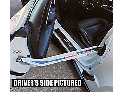 Stainless Door Prop with Real Carbon Fiber Grand Sport Insert; Passenger Side (14-19 Corvette C7)