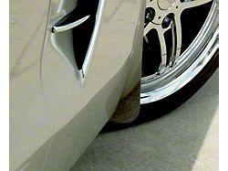 Stainless Mud Guards; Front (05-13 Corvette C6)