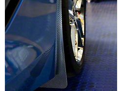 Stainless Mud Guards with Carbon Fiber Finish; Front and Rear (15-19 Corvette C7 Grand Sport, Z06)