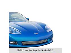 Stainless Steel Billet Lower Bumper Grille Overlay; Polished (05-10 Corvette C6)
