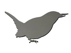 Stainless Steel Emblem; Small Bird (Universal; Some Adaptation May Be Required)