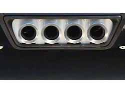 Stainless Steel Exhaust Port Filler Panel; Brushed (14-19 Corvette C7 w/ NPP Dual Mode Exhaust)