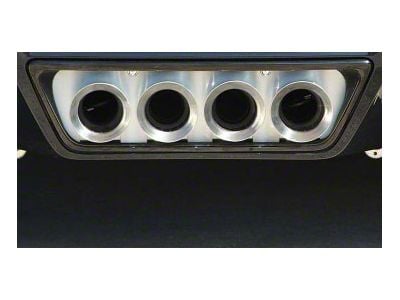 Stainless Steel Exhaust Port Filler Panel; Brushed (14-19 Corvette C7 w/ NPP Dual Mode Exhaust)
