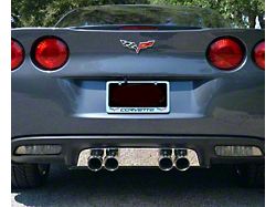 Stainless Steel Exhaust Port Filler Panel; Polished (05-13 Corvette C6)