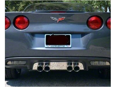 Stainless Steel Exhaust Port Filler Panel; Polished (05-13 Corvette C6)