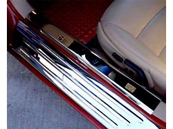 Stainless Steel Inner Door Sill Covers; Polished (05-13 Corvette C6)