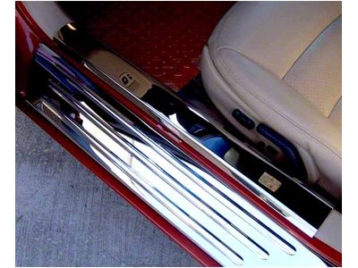 Stainless Steel Inner Door Sill Covers; Polished (05-13 Corvette C6)