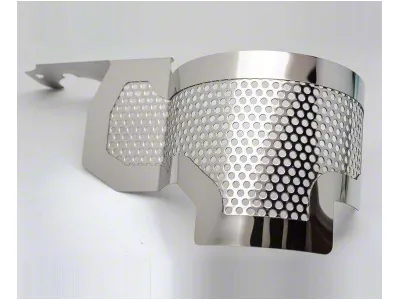 Stainless Steel Perforted Alternator Cover; Polished (15-19 Corvette C7 Z06)