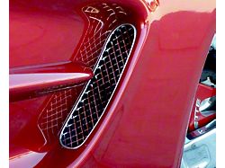 Stainless Steel Side Fender Vent Grilles; Polished (97-04 Corvette C5)