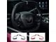 Steering Wheel Chrome Button Trim Covers; Red Carbon Fiber (20-24 Corvette C8)
