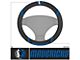 Steering Wheel Cover with Dallas Mavericks Logo; Black (Universal; Some Adaptation May Be Required)