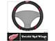 Steering Wheel Cover with Detroit Red Wings Logo; Black (Universal; Some Adaptation May Be Required)