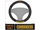 Steering Wheel Cover with Washington Commanders Logo; Black (Universal; Some Adaptation May Be Required)