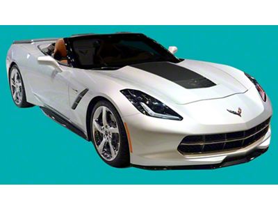 Stinger Hood Decal; Gloss Black (14-19 Corvette C7 Stingray)