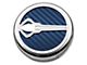 Stingray Emblem Fluid Cap Covers; Blue Carbon Fiber (14-19 Corvette C7 w/ Automatic Transmission)