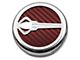 Stingray Emblem Fluid Cap Covers; Red Carbon Fiber (14-19 Corvette C7 w/ Manual Transmission)