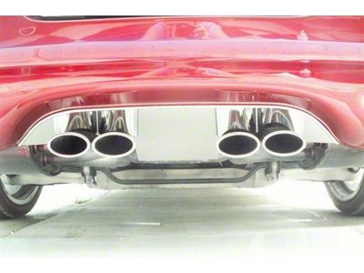 Stock Exhaust Filler Panel; Polished (97-04 Corvette C5)