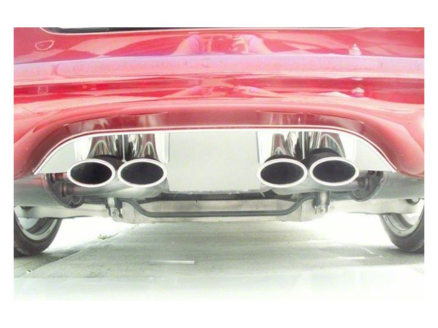 Stock Exhaust Filler Panel; Polished (97-04 Corvette C5)