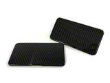 Sun Visor Vanity Mirror Covers; Carbon Fiber (05-13 Corvette C6)