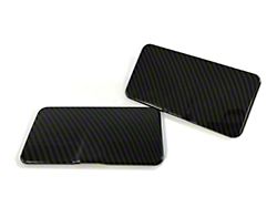 Sun Visor Vanity Mirror Covers; Carbon Fiber (05-13 Corvette C6)