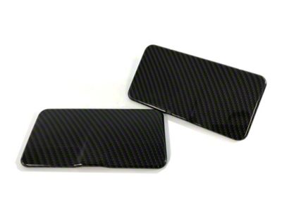 Sun Visor Vanity Mirror Covers; Carbon Fiber (05-13 Corvette C6)