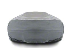 SuperStretch Hybrid Outdoor Car Cover with Flag Logo; Gray (05-13 Corvette C6)