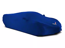 SuperStretch Indoor Car Cover with Flag Logo; Midnight Blue (20-24 Corvette C8)