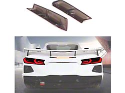 Tail Light Covers; Smoked Clear (20-25 Corvette C8)