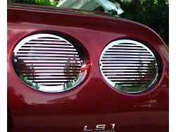 Tail Light Grille Covers; Stainless Steel (97-04 Corvette C5)