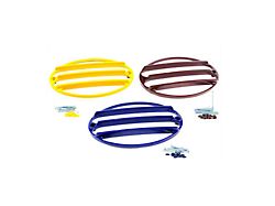 Tail Light Grilles; Night Race Blue (05-13 Corvette C6)