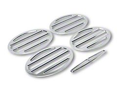 OPR Tail Light Louvers; Chrome (97-04 Corvette C5)