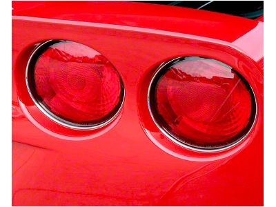 Tail Light Trim Accents; Chrome (05-13 Corvette C6)