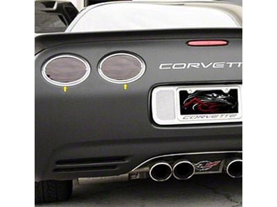 Tail Light Trim; Polished (97-04 Corvette C5)