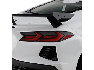 Tail Light Lens Covers; 4-Piece; Smoked (20-24 Corvette C8)
