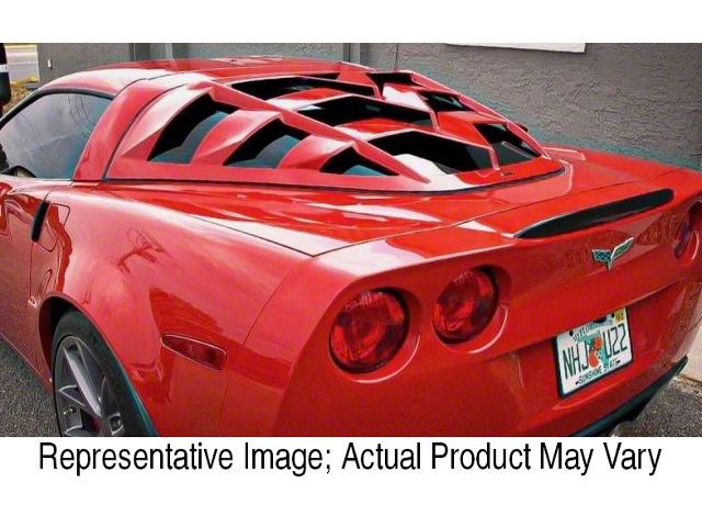 Corvette Thresher Rear Window Louvers; Victory Red (05-13 Corvette C6 ...