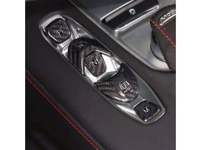 Transmission Control PRND Outer Trim Cover; Black Carbon Fibe (20-25 Corvette C8)