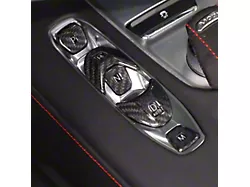 Transmission Control PRND Outer Trim Cover; Red Carbon Fiber (20-24 Corvette C8)