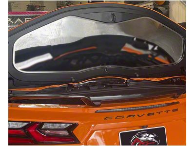 Trunk Panel with Brushed Frame; Stainless (20-24 Corvette C8 Convertible)