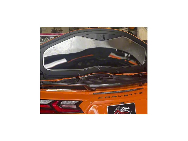 Trunk Panel with Brushed Frame; Stainless (20-24 Corvette C8 Convertible)
