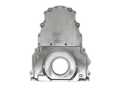 Two-Piece Timing Cover without Cam Sensor Hole; Polished (97-04 Corvette)