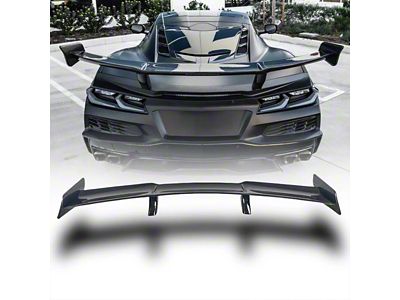 Type-ZR1 Style Spoiler; Carbon Fiber (20-25 Corvette C8 Stingray)