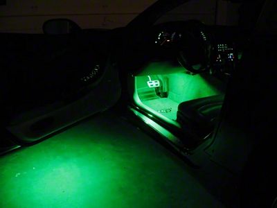 Under Door Puddle LED Lighting Kit; Green (97-13 Corvette C5 & C6)