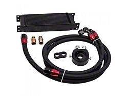 Universal Engine Oil Cooler with Oil Filter Adapter and Hose Kit; 13-Row (Universal; Some Adaptation May Be Required)