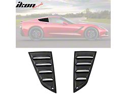 V2 Style Quarter Window Louvers; Unpainted (14-19 Corvette C7 Coupe)