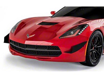 V3R Front Bumper Canards; Carbon Flash Metallic Vinyl (14-19 Corvette C7)