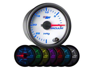 Vacuum Gauge; White 7 Color (Universal; Some Adaptation May Be Required)