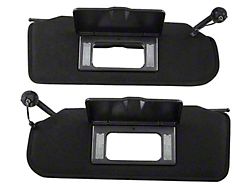 Vanity Mirrors with Mirror; Black (97-04 Corvette C5)